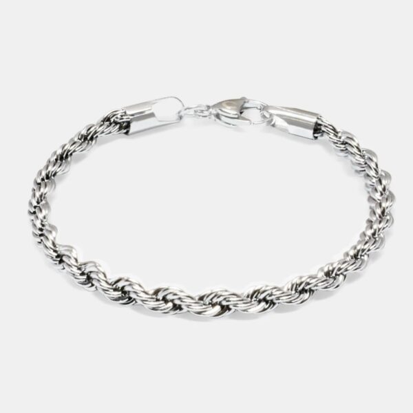 Rope Bracelet - 5mm Silver