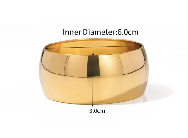 Farah Bangle Bracelet - Gold - Image 4